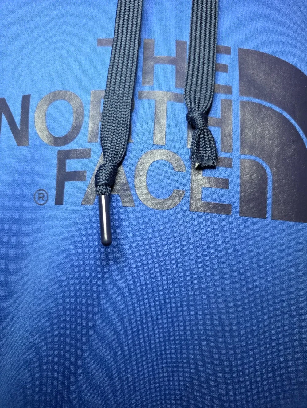 The North Face Men's Small Blue Hooded Pullover Graphic Sweatshirt